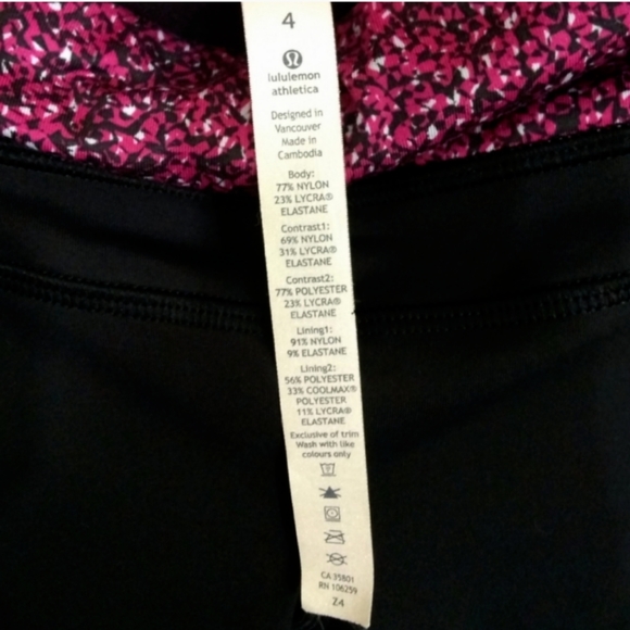 Lululemon Athletica Passion Crop 3 Leggings Tights 4 - Picture 4 of 9